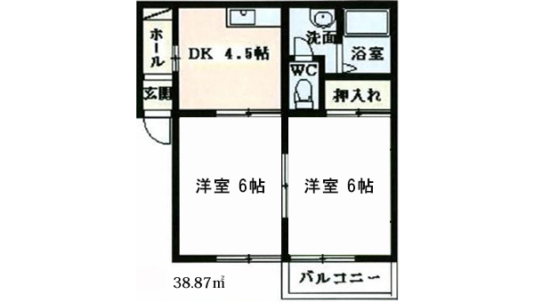 写真:102号室の間取り