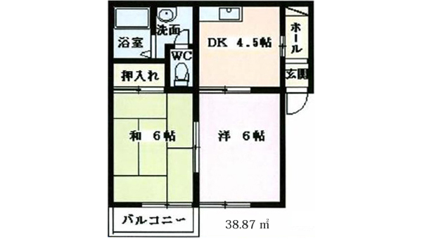 写真:201号室の間取り