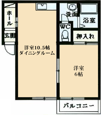 写真:202号室の間取り